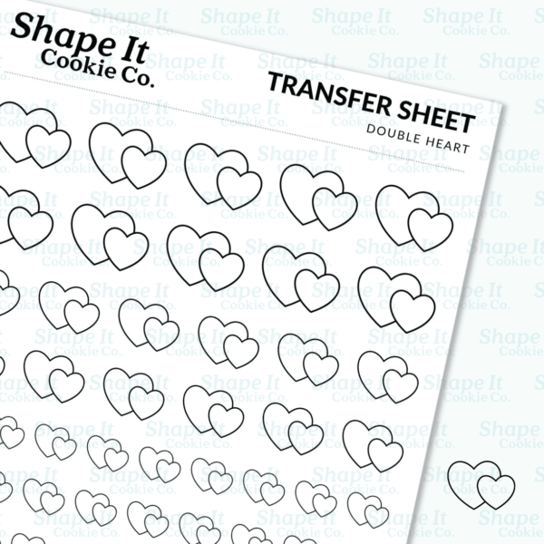 Double Heart Transfer Sheet