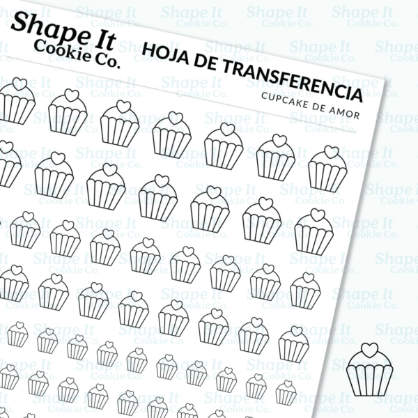 Love Cupcake Transfer Sheet - Image 3
