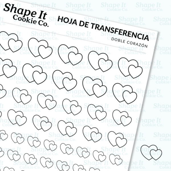 Double Heart Transfer Sheet - Image 3
