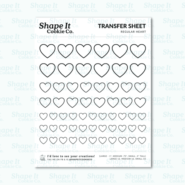 Regular Heart Transfer Sheet - Image 2