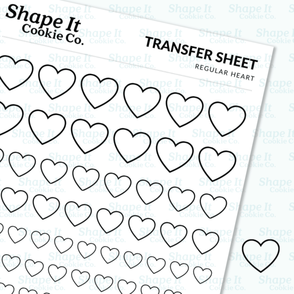 Regular Heart Transfer Sheet