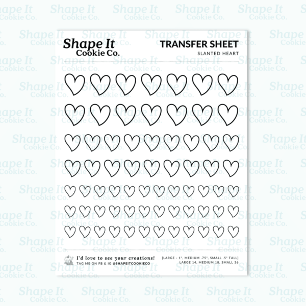 Slanted Heart Transfer Sheet - Image 2