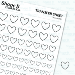 Tall Heart Transfer Sheet
