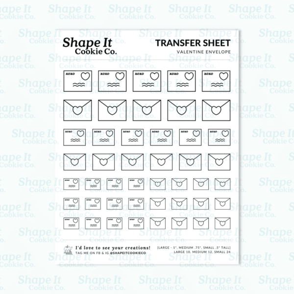 Valentine Envelope Transfer Sheet - Image 2
