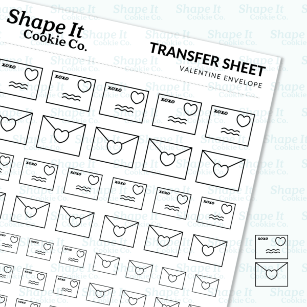 Valentine Envelope Transfer Sheet