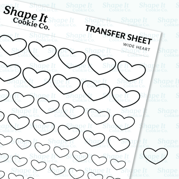 Wide Heart Transfer Sheet
