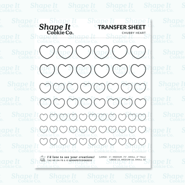 Chubby Heart Transfer Sheet - Image 2