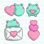 Valentine Frogs Cookie Cutter Set