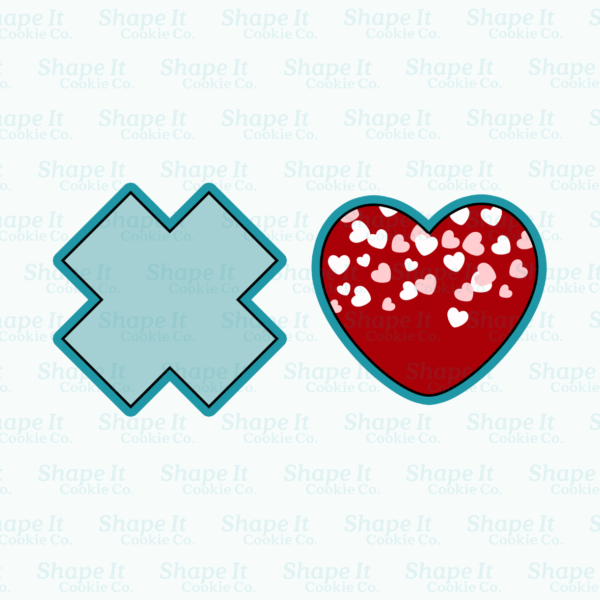 Valentine Tic Tac Toe Cookie Cutter Set - Image 2
