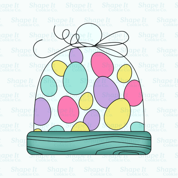 Short Jar of Eggs with Tied Bow Cookie Cutter