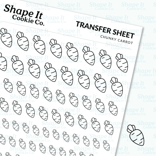 Chunky Carrot Transfer Sheet