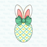 Easter Egg with Straight Bunny Ears Cookie Cutter