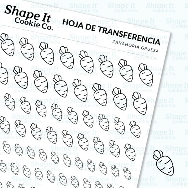 Chunky Carrot Transfer Sheet - Image 3