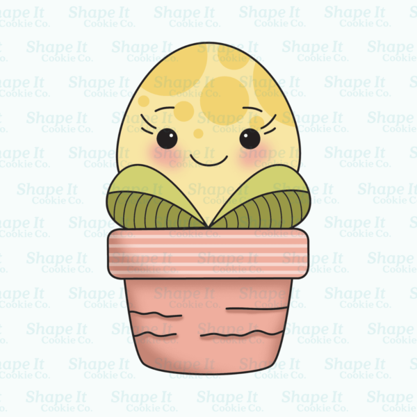 Egg Shaped Flower in Pot Cookie Cutter - Image 2