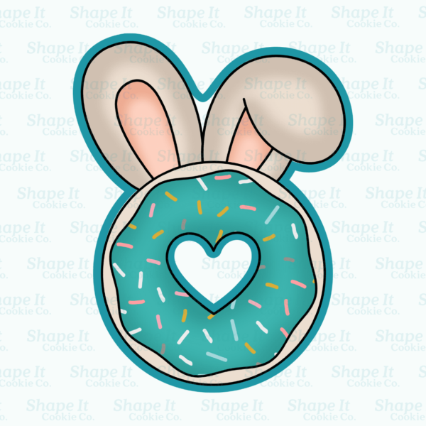 Donut with Curved Bunny Ears Cookie Cutter - Image 2