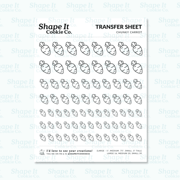 Chunky Carrot Transfer Sheet - Image 2
