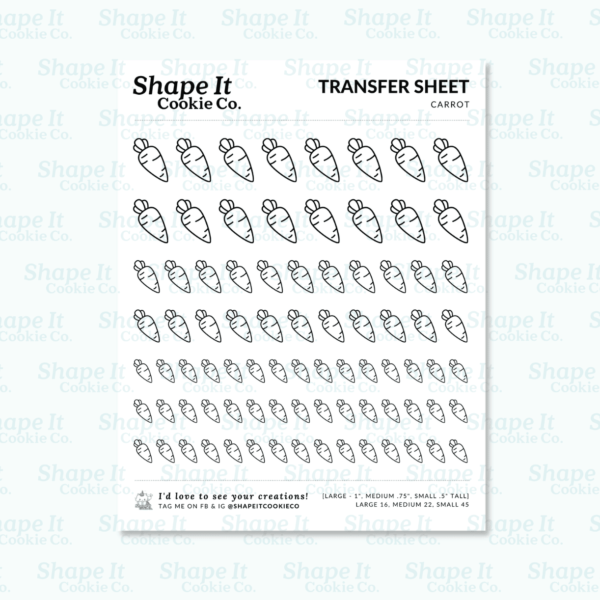 Carrot Transfer Sheet - Image 2
