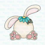 Bunny Frame with Coneflower Cookie Cutter