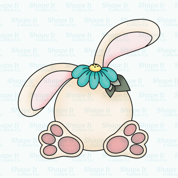 Bunny Frame with Coneflower Cookie Cutter