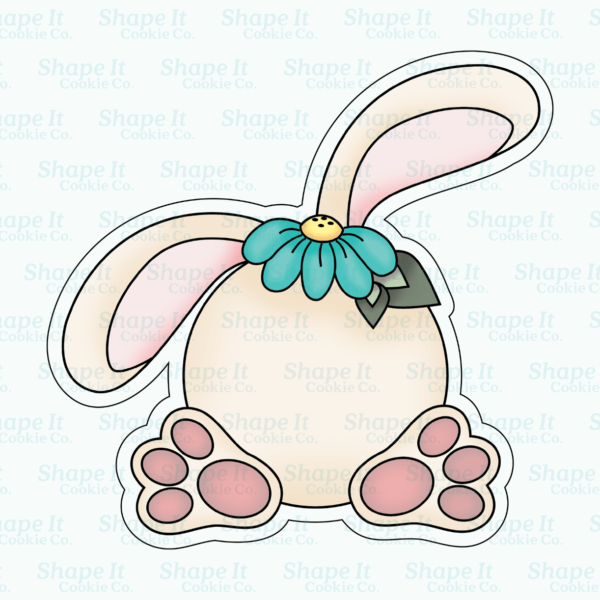 Bunny Frame with Coneflower Cookie Cutter - Image 2