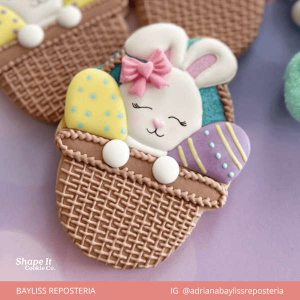 Bunny in Basket with Eggs Cookie Cutter - Image 4