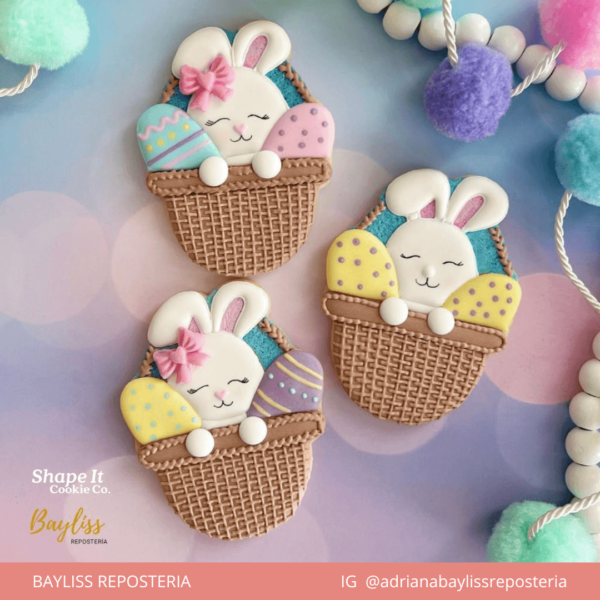 Bunny in Basket with Eggs Cookie Cutter - Image 5