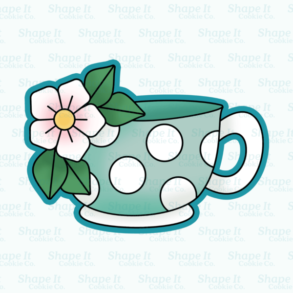 Teacup with Flower Cookie Cutter - Image 2