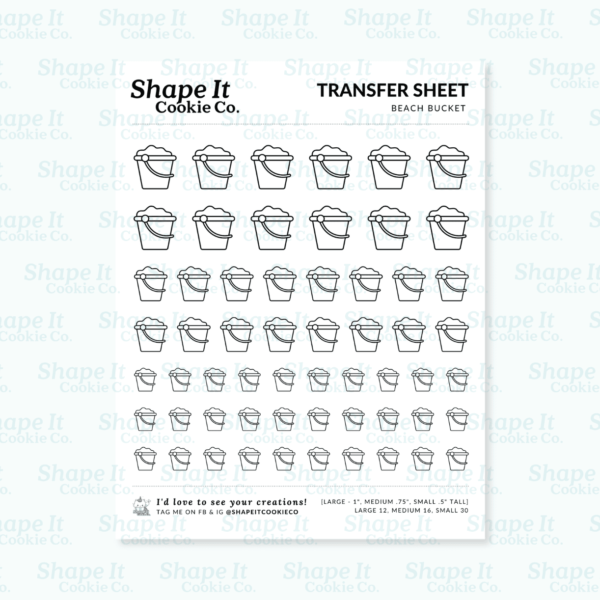 Beach Bucket Transfer Sheet - Image 2