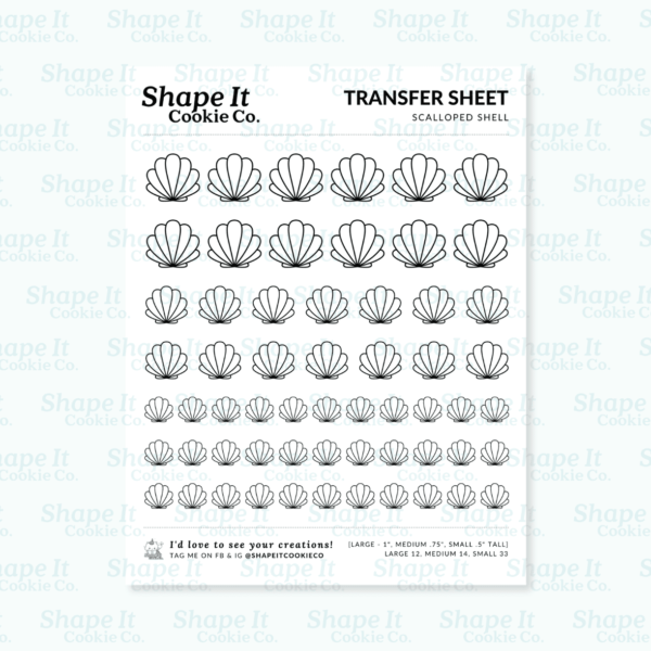 Scalloped Shell Transfer Sheet - Image 2
