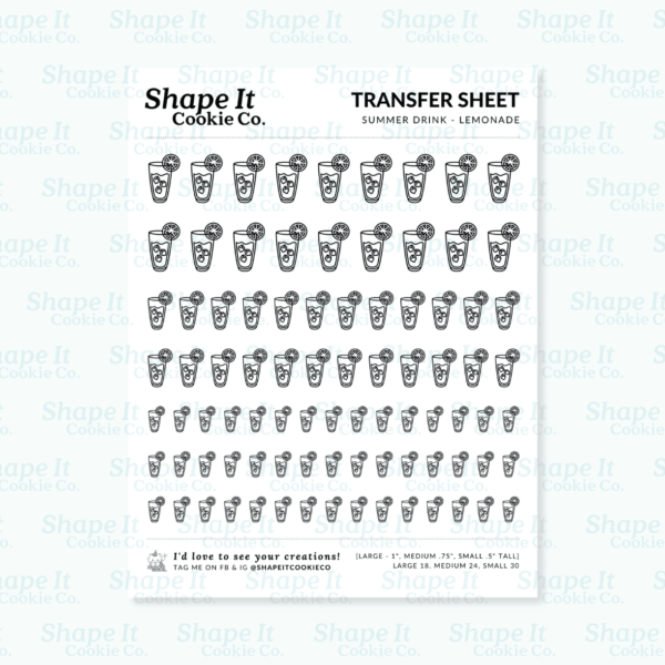 Lemonade - Summer Drink Transfer Sheet - Image 2