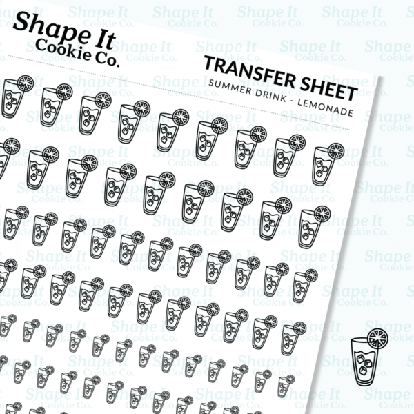 Lemonade - Summer Drink Transfer Sheet