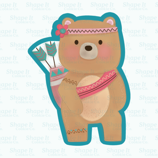 Boho Bear Cookie Cutter - Image 2