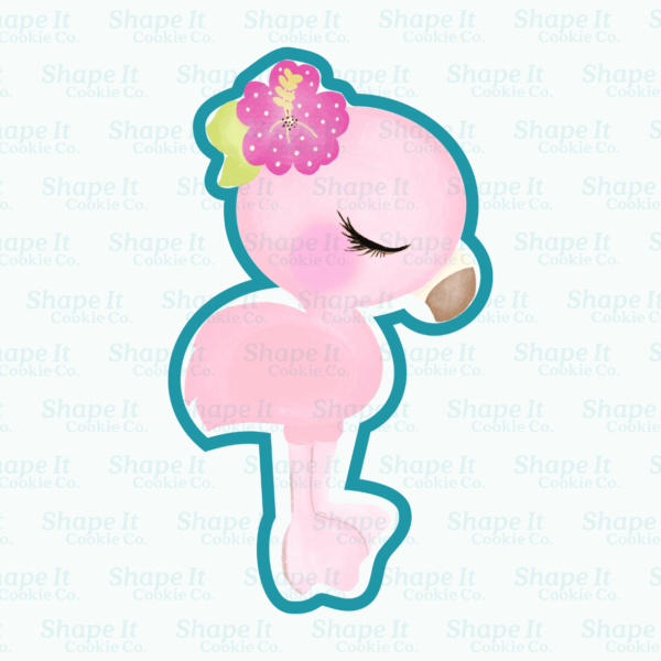 Flamingo with Flower Cookie Cutter - Image 2