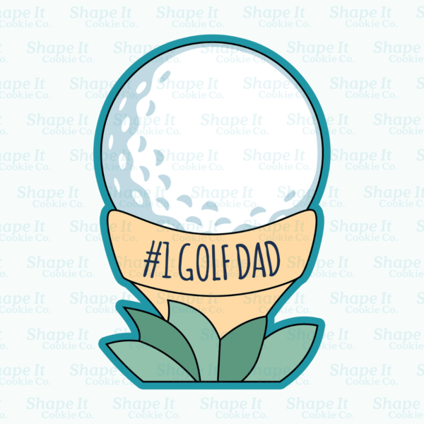 Golf Ball on Tee Cookie Cutter - Image 2