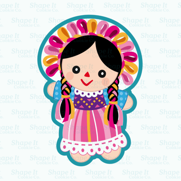 Muñeca with Ribbon Headband Cookie Cutter - Image 2