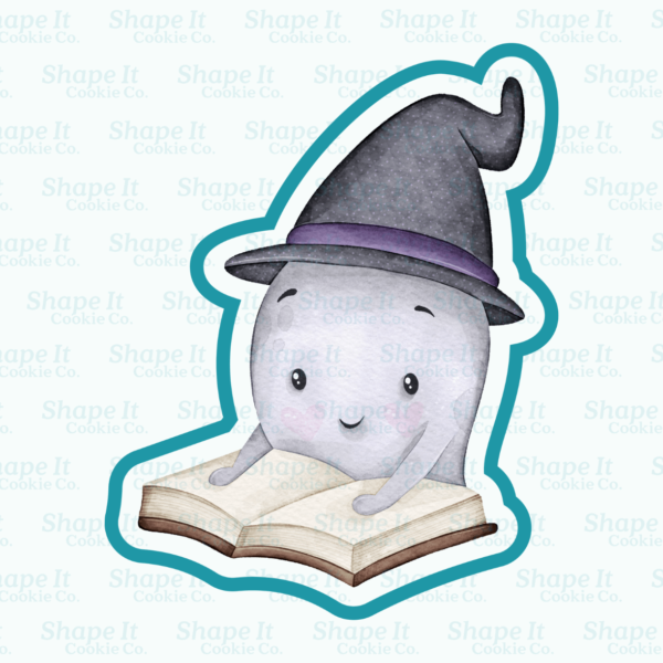 Ghostly Friend Reading Cookie Cutter - Image 2