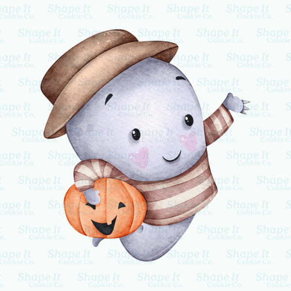 Ghostly Friend with Hat Cookie Cutter