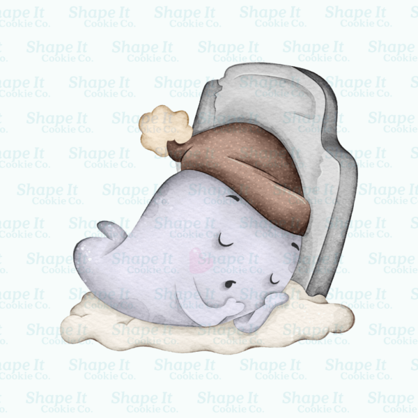 Ghostly Friend Sleeping Cookie Cutter - Image 3