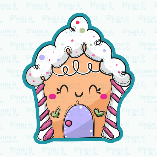 Candyland Gingerbread House Cookie Cutter - Image 2