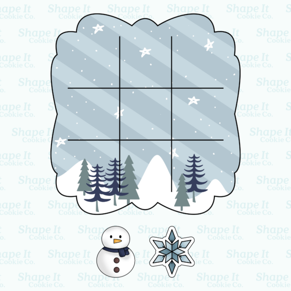 Winter Tic Tac Toe Cookie Cutter Set