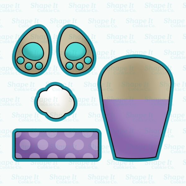 Bunny Bottom in Bloom Cookie Cutter Set - Image 3