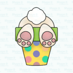 Bunny Bottom in Bloom Cookie Cutter