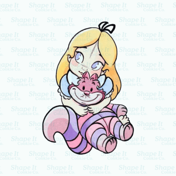 Alice Sitting with Cheshire Cat Cookie Cutter