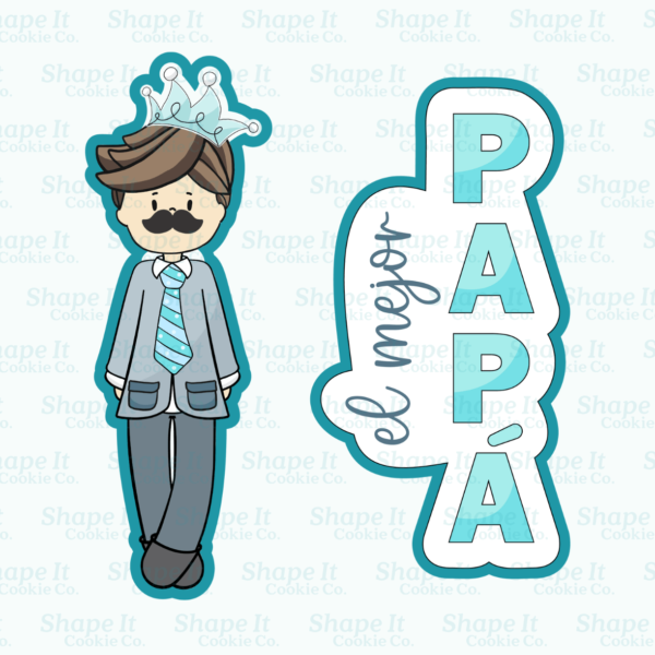"El Mejor" Papá Cookie Cutter Set - Image 2