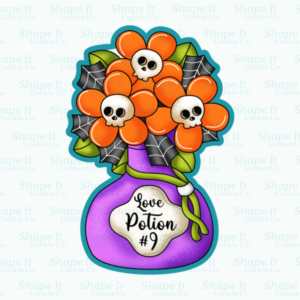Love Potion Vase Cookie Cutter - Image 2