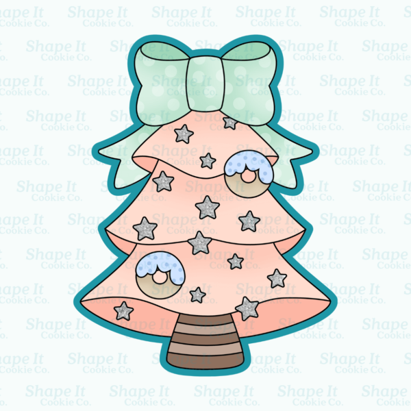 Christmas Tree with Large Bow Cookie Cutter - Image 2