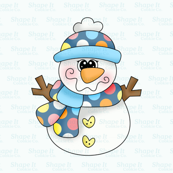 Snuggled Winter Snowman Cookie Cutter