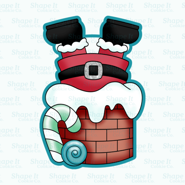 Sweet Santa in Chimney Cookie Cutter - Image 2