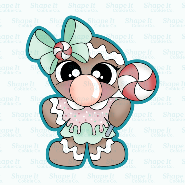 Bubble Gum Gingerbread Girl Cookie Cutter - Image 2
