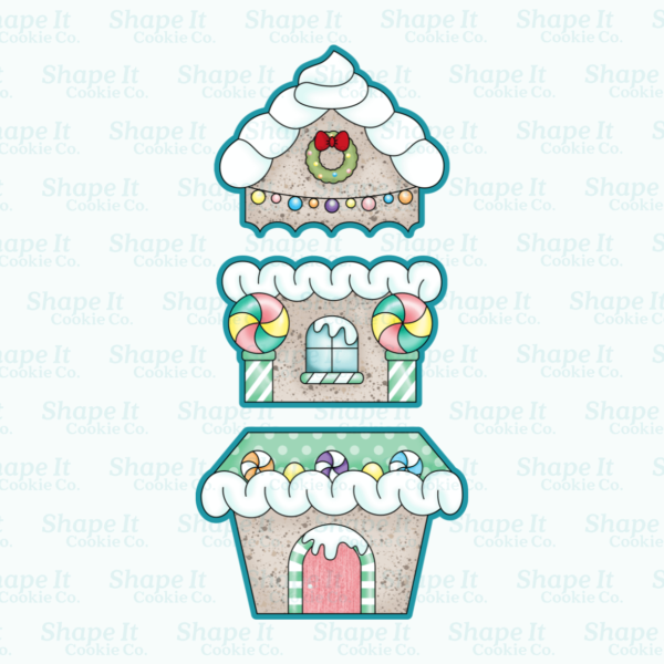 Candy Gingerbread House Cookie Cutter Set - Image 2
